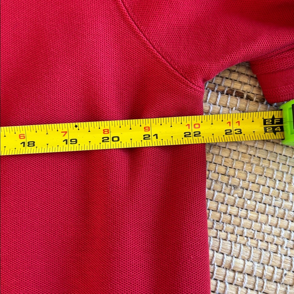 L.L. Bean Men's Bright Red Short Sleeve Polo L Tall - Picture 5 of 7